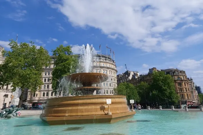 Piccadilly Circus and Trafalgar Square